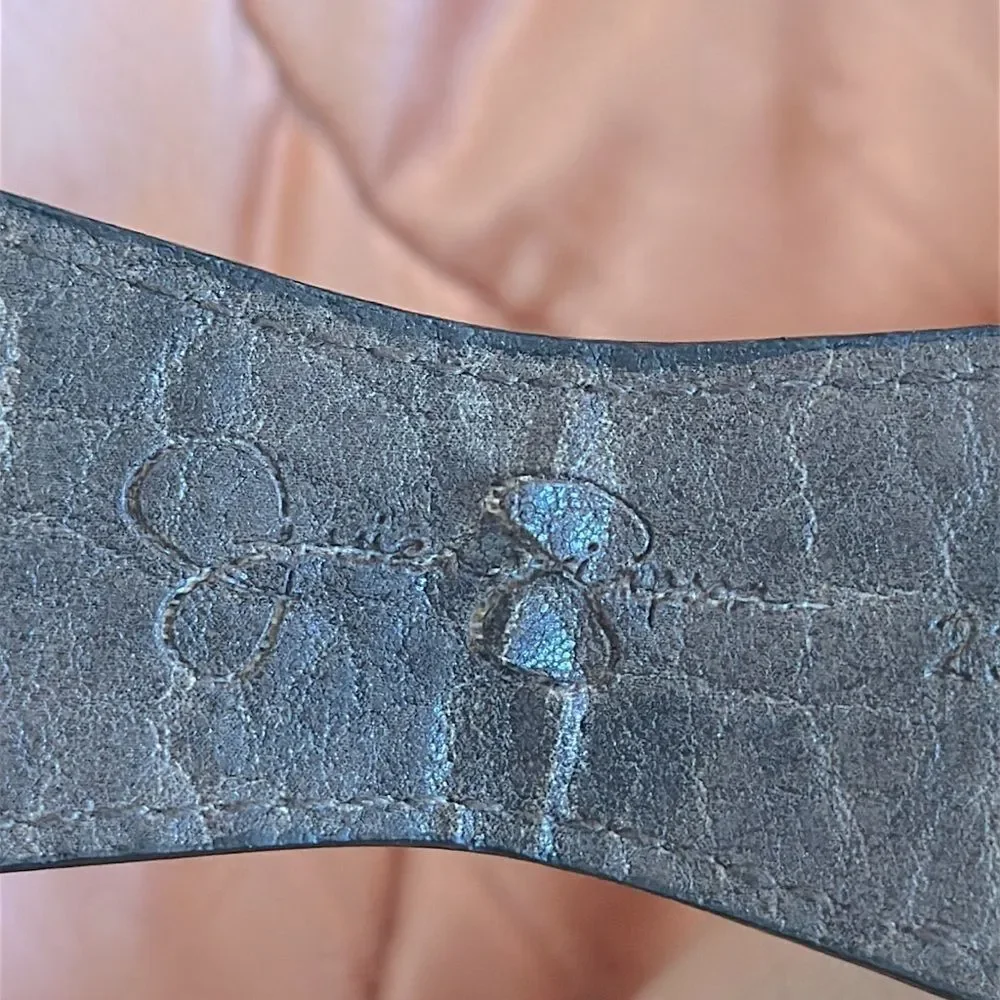 Jessica Simpson Boho Western Brown Belt‎ with Silver Buckle & Silver Conchos